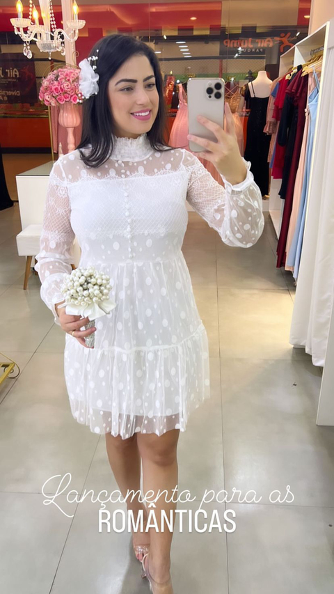 Vestido Perfeito de Tule soltinho Fios de Amor Daiane