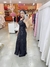 Vestido Longo Paete preto Juliana manga única