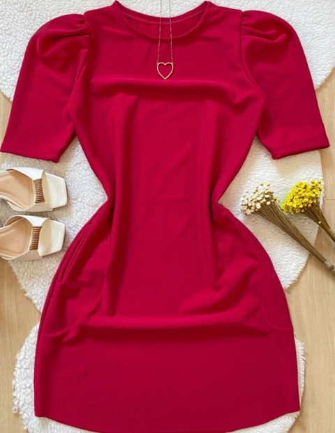 Vestido Manguinha Montaria Vermelho