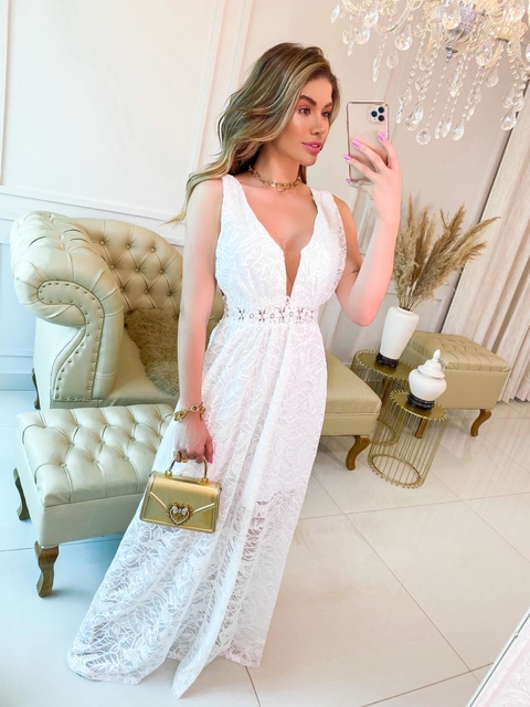 Vestido de Princesa Longo de Renda XOXO