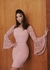 Vestido Rosê Gaby manga longa flare