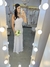 Vestido Longo Detalhado com Fenda Branco - comprar online