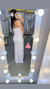 Vestido Longo Detalhado com Fenda Branco - loja online