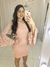 Vestido Rosê Gaby manga longa flare - comprar online