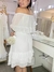Imagem do Vestido de Princesa musseline Branco Leveza ciganinha Agar