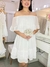 Vestido de Princesa musseline Branco Leveza ciganinha Agar