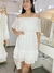 Vestido de Princesa musseline Branco Leveza ciganinha Agar - loja online