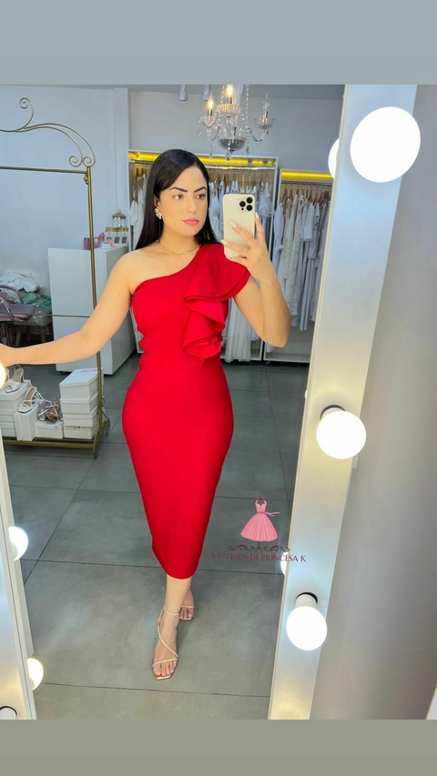 Vestido de Princesa Coleção Eloá - modelo 03 - Babado duplo lateral