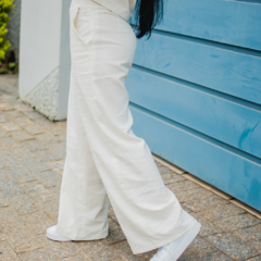 Calça Pantalona Aurora Branca - comprar online