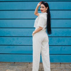 Camisa Cropped Aurora Branca na internet