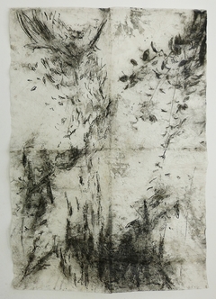 Otoño, 2017. Mixta sobre papel. 190x130 cm.
