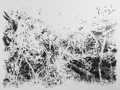 Siesta de verano #02, 2015. Pastel y grafito sobre tela. 150x200 cm.
