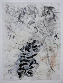Impresiones de un bosque #05, 2019. Mixta sobre papel. 99x74 cm.