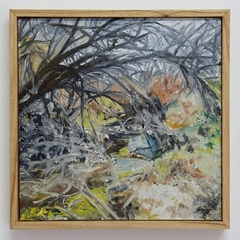 El mismo río #01, 2020. Óleo sobre tabla. 30x30 cm.