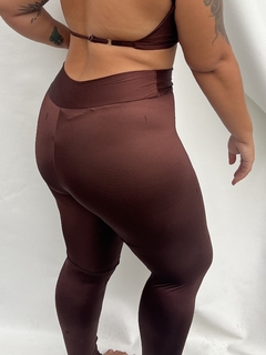 Calça Legging - Marrom brilho - comprar online