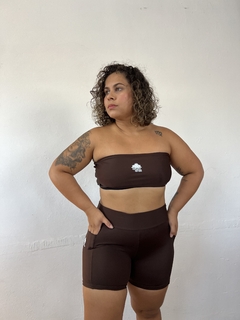 Imagem do Conjunto Preto- short com bolso e Top Faixa
