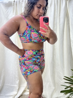 Conjunto Flora - short meia coxa cordinha e Top Fee - comprar online