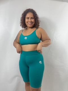 Conjunto Verde Esmeralda - short e Top Alça Fina - comprar online