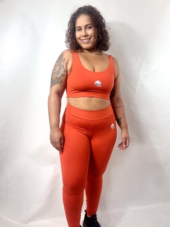 Conjunto Laranja - Calça e Top Alça Grossa - comprar online