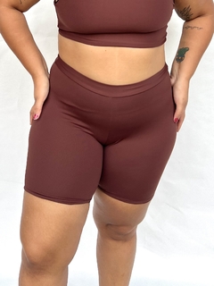 Short meia coxa - Coffee