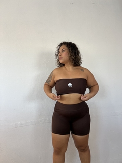 Conjunto Preto- short com bolso e Top Faixa - Rayo de Sol