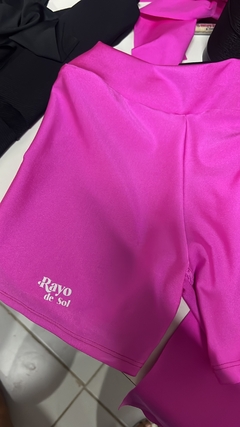 Conjunto Shortinho e Top Tiras - Rosa Chiclete - Rayo de Sol
