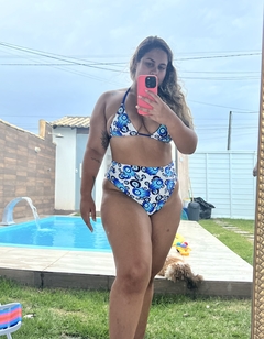 Conjunto Thalita Hotpants - Top Cortininha Olho grego