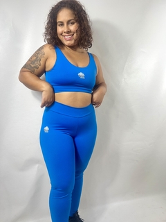Conjunto Azul Caneta - Calça e Top Alça Grossa - Rayo de Sol
