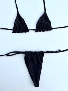 Conjunto marquina - preto detalhe cortininha
