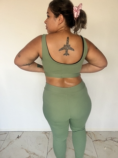 Conjunto Verde Margarita - Calça Legging e Top Alça grossa na internet