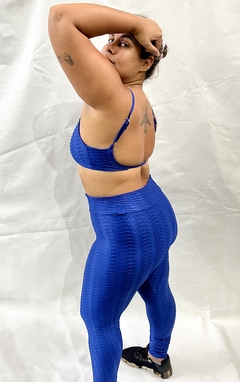 Conjunto azul Royal - Calça Legging e Top Maya - comprar online