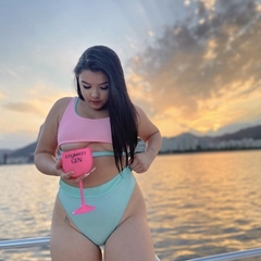 Conjunto verde água