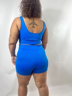 Conjunto Azul Caneta - shortinho e Top Alça grossa na internet