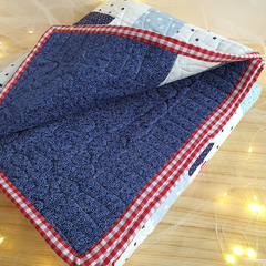 Colcha de Berço em Patchwork - Azul Marinho - comprar online