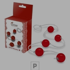 Colar tailandês • bolinha tailandesa • vermelho
