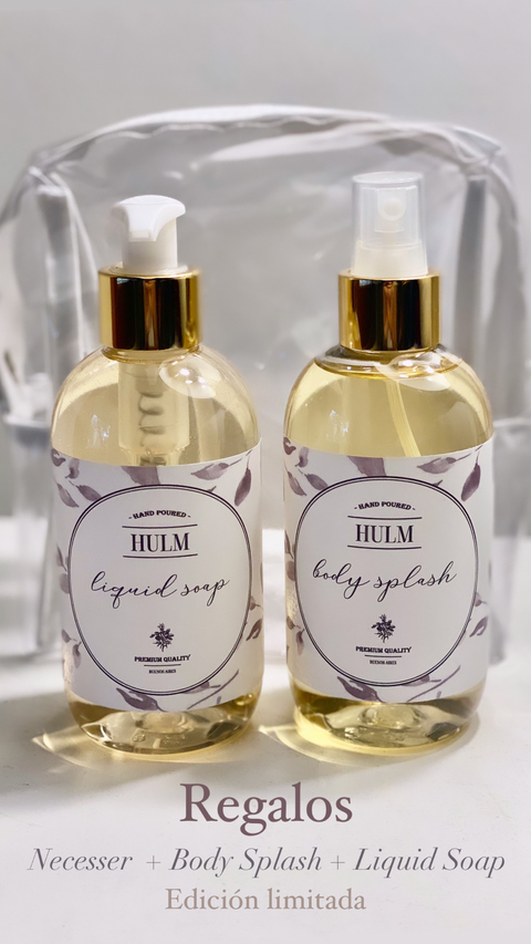 Neceser con Body Splash y Jabón líquido