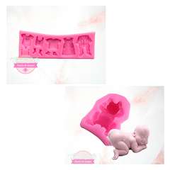 Set molde bebe + molde ropita bebe