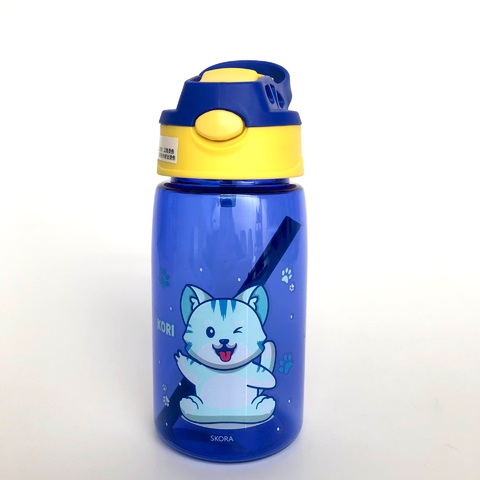 Botella infantil bicolor gatito