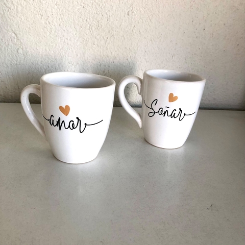 Taza con inscripcion