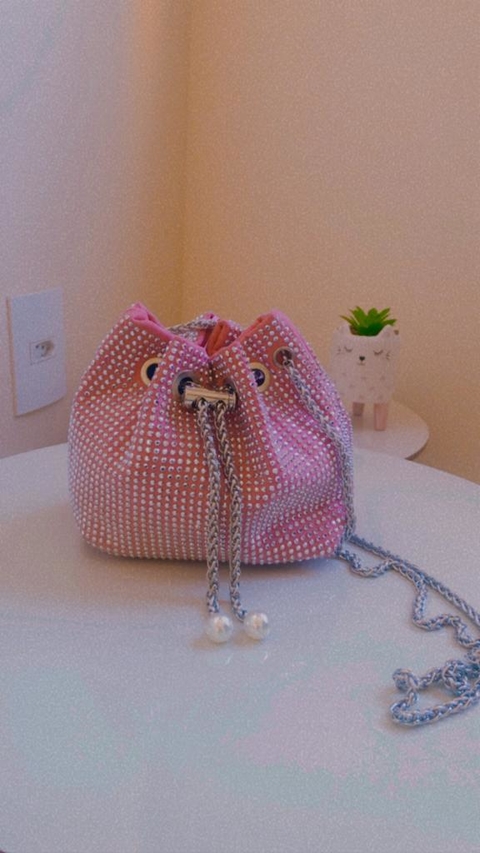 Bolsa Tiracolo Transversal De Ombro Corrente Feminina Brilhante Bolsa Saco