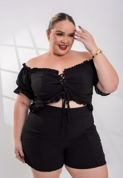 Short Plus Size tam.46/52 Crepe Dunas - loja online