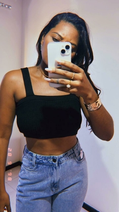 Cropped tricô Modal Feminino Básico Casual - comprar online