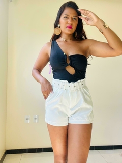 Short Feminino Alfaiataria Cintura Alta Com Cinto Moda Verão - FlorFlor Moda Feminina