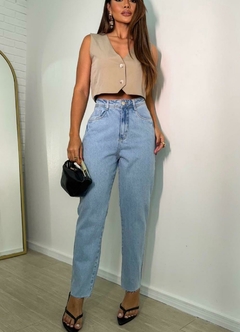 Calça Jeans Feminina Cintura Alta Reta Modelagem Confortável – Calça Cíntia CLARA