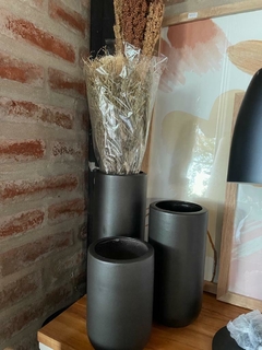 Florero cilinro Negro