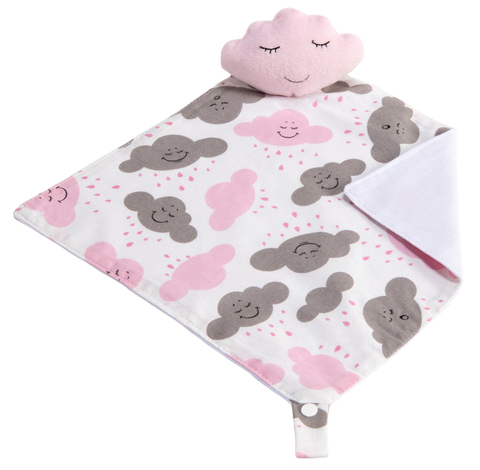 Naninha c/ Porta Chupeta - Nuvem Rosa