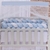 Kit mini berço happy 07 peças - azul e branco