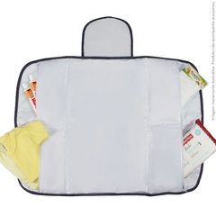 TROCADOR PORTÁTIL C/ BOLSOS - LOSANGO MARINHO na internet