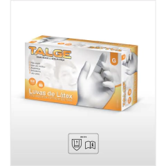 Luva de Látex com pó Talge - Caixa com 100 pares