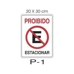Placa Proibido Estacionar 20x30